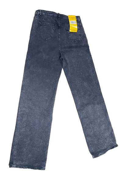 Distressed Dark Wash Wide Leg Jeans