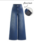 Denim High Stretch Fleece-lined High Rise Leg Jeans