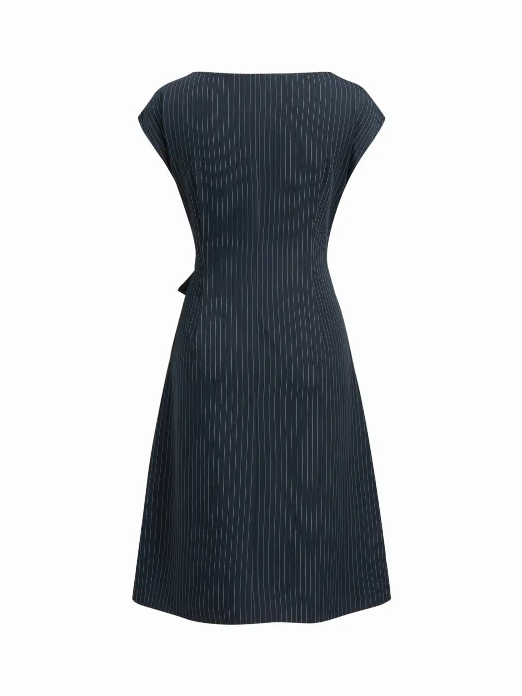 Boat Neck Mid-Length Dress