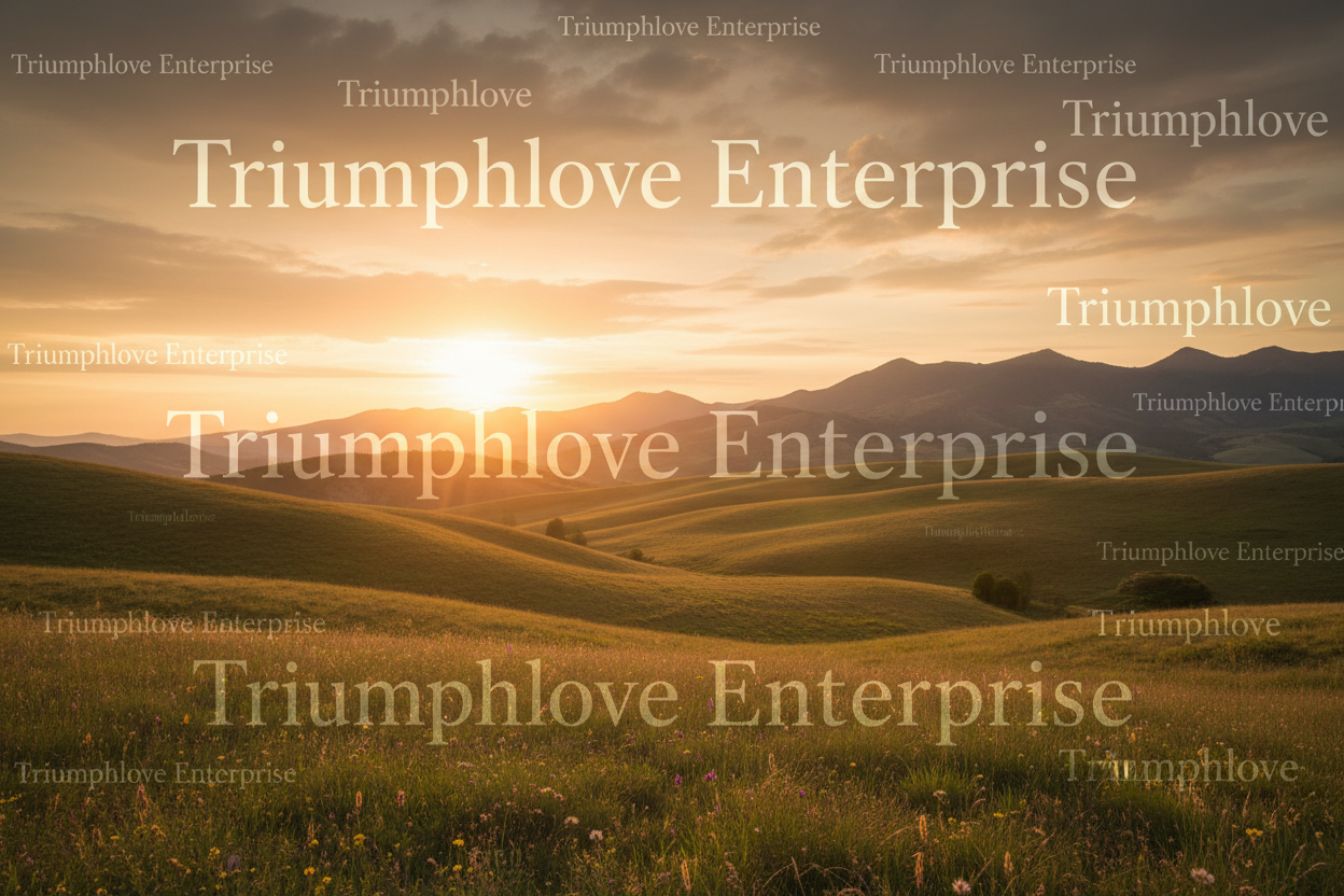 a landscape background with triumphlove enterprise all over